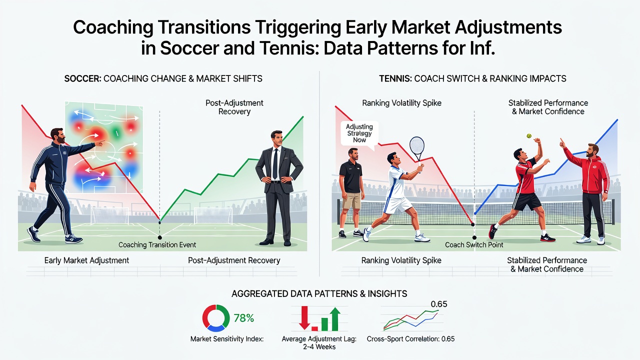 Grafik mit Mustern zu Marktbewegungen nach Trainerwechseln in Sportwettmärkten