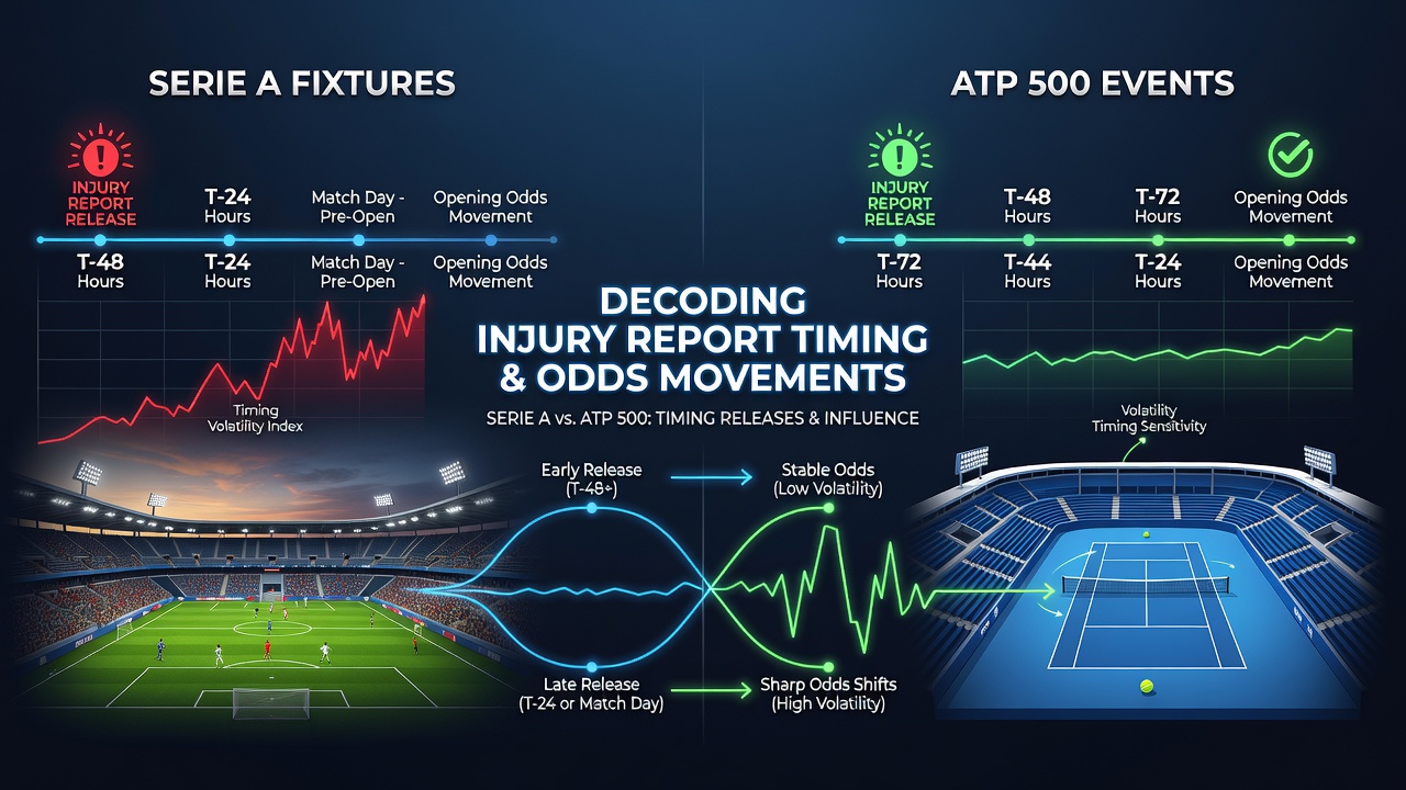 Analyse von Verletzungsberichten und Quotenbewegungen in Serie A sowie ATP 500