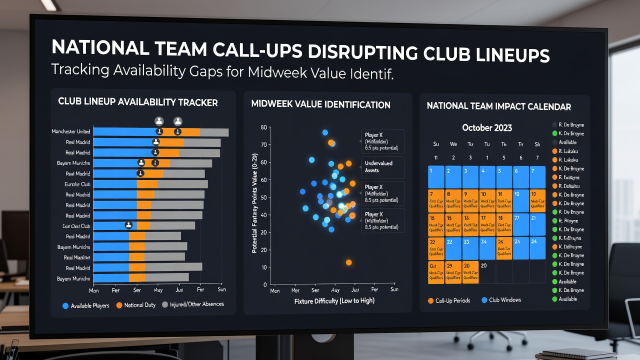 Tracking von Verfügbarkeitslücken bei midweek Spielen für Value Identification