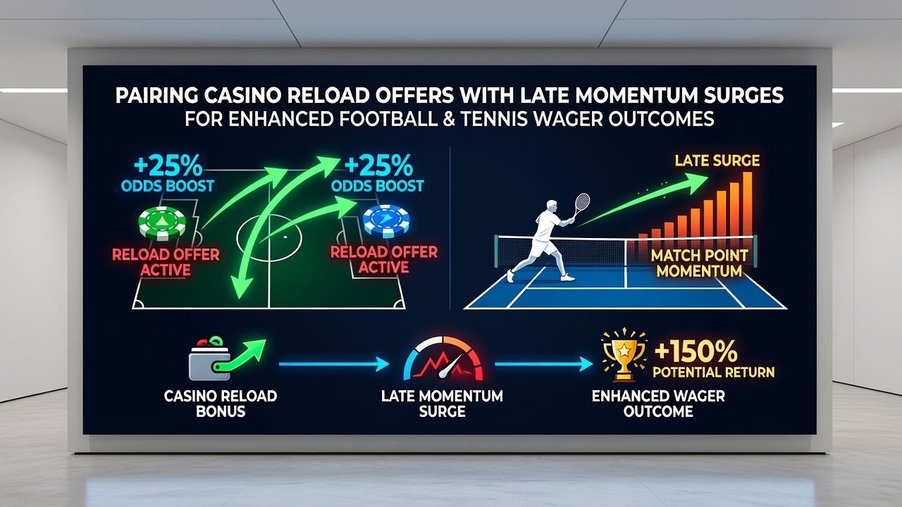 Visualisierung der Kombination von Reload-Boni mit Momentum-Analysen in Fußball- und Tenniswetten