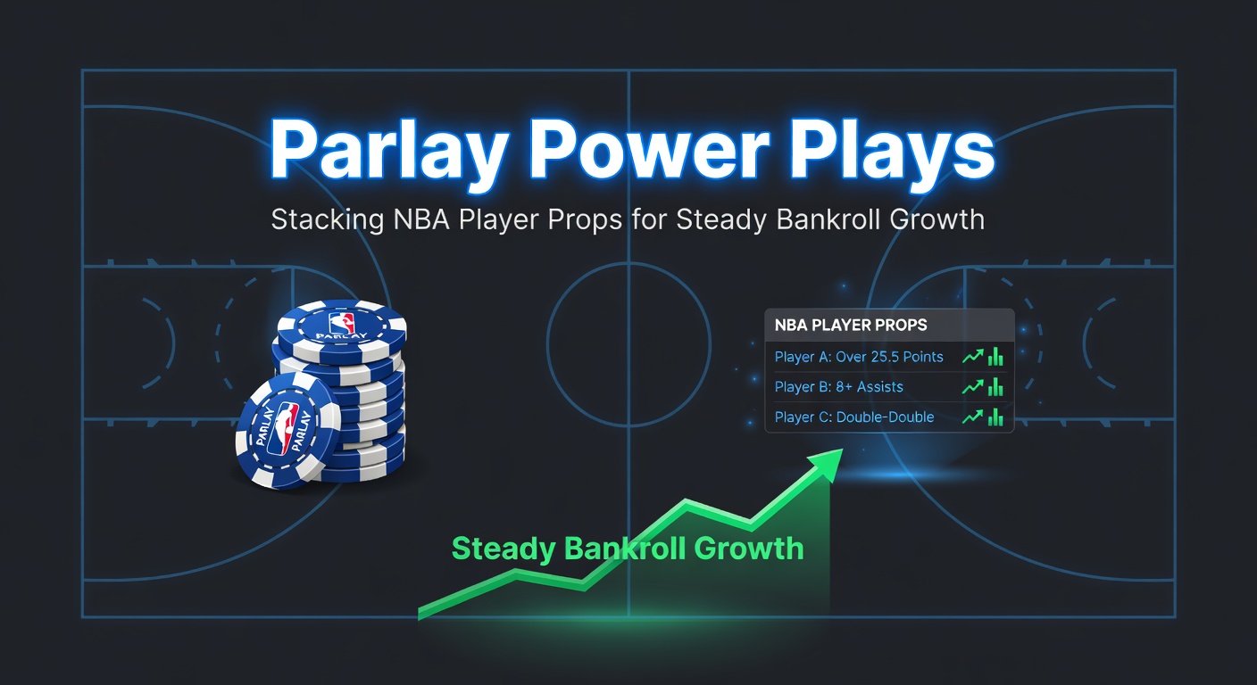 NBA-Spieler in Aktion bei einem Parlay-Wett, mit Fokus auf Punkte-Props und Stapelstrategien