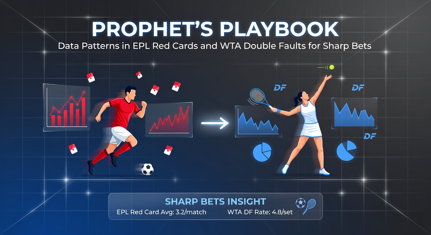 Grafik mit Datenmustern zu Roten Karten in der Premier League, die Schiedsrichterentscheidungen und Teamstatistiken hervorhebt