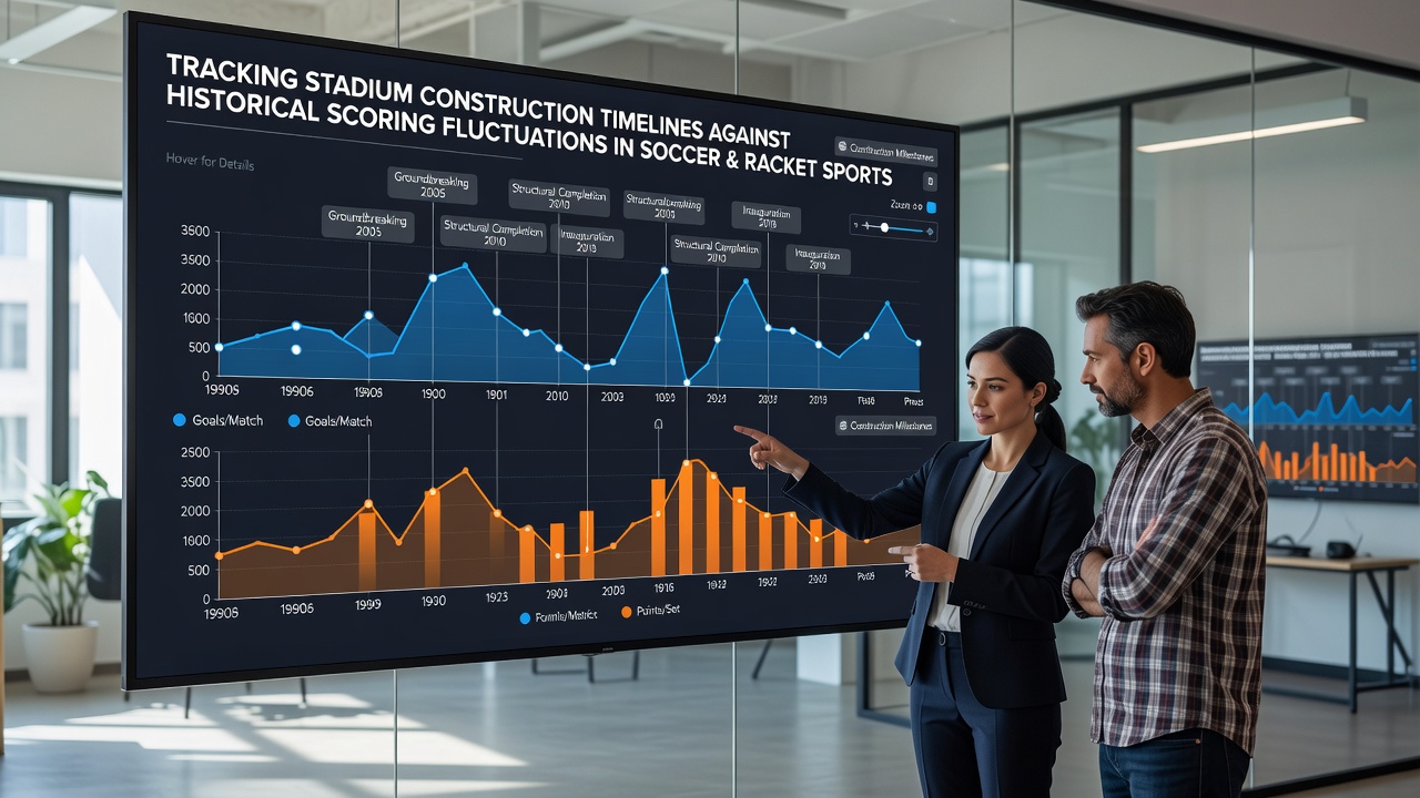 Vergleich von Baustellen-Timelines mit Scoring-Trends in Fußballstadien und Tennisanlagen